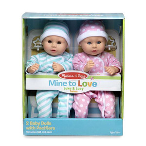 Mellissa & Doug Mine to Love Twins Luke & Lucy Dolls - 000772317115
