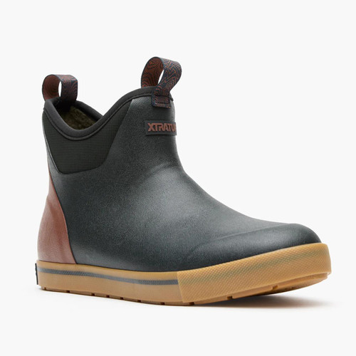 Xtratuf Men's Camp Fleece Lined Ankle Deck Boot - Black - 193715674298