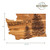 Totally Bamboo Rock & Branch Origins Series - Washington State Shaped Cutting & Serving Board - 810042565630