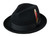 Broner Scorsese Felt Fedora with Solid Band/Half Bow - Black - 025379575225