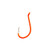 Eagle Claw Lazer Sharp Colored Long Shank Octopus Hook - Orange - 047708770507