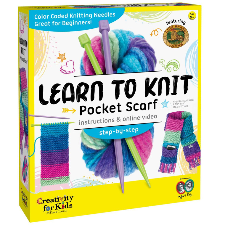 Faber Castell Learn To Knit Pocket Scarf - 092633316375