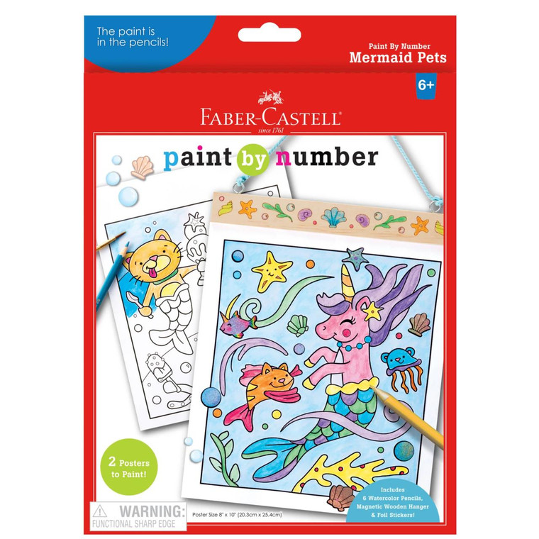 Faber Castell Paint By Number Mermaid Pets - 092633318331