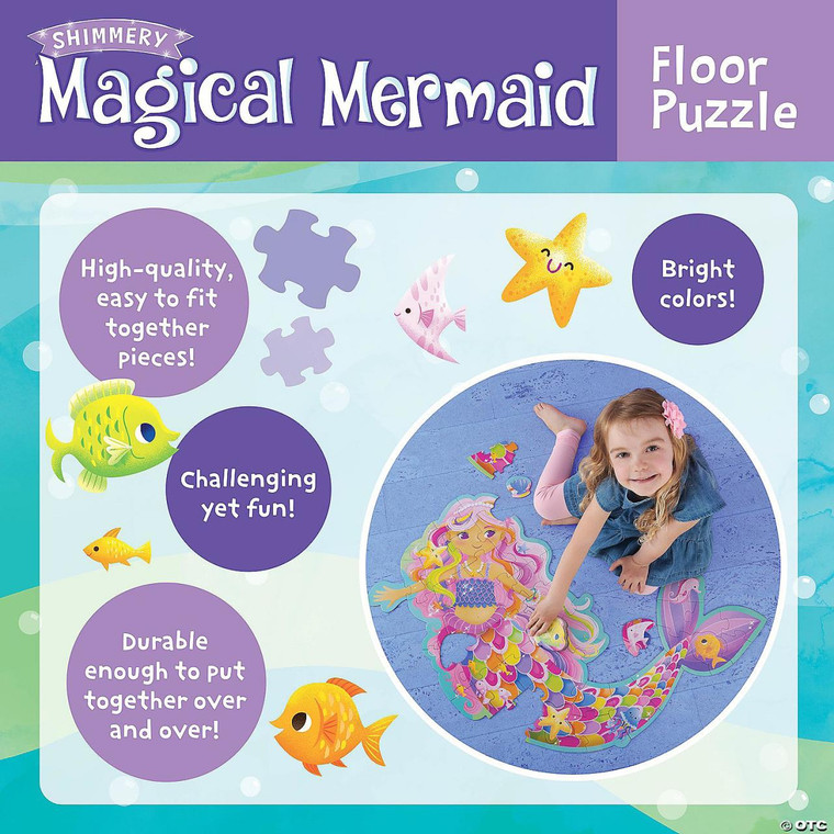 Mindware Shimmery Magic Mermaid Floor Puzzle 39pc - 192073566658