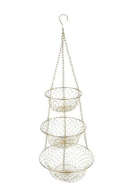 Fox Run Brands Hanging Basket-Gold - 030734487792