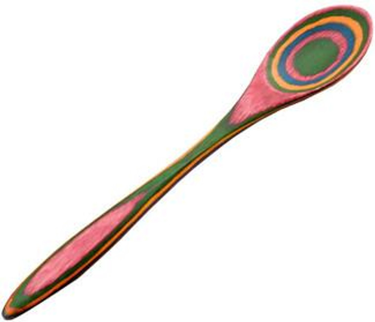 Island Bamboo Rainbow 8.5" Wood Spoon - 096444411656