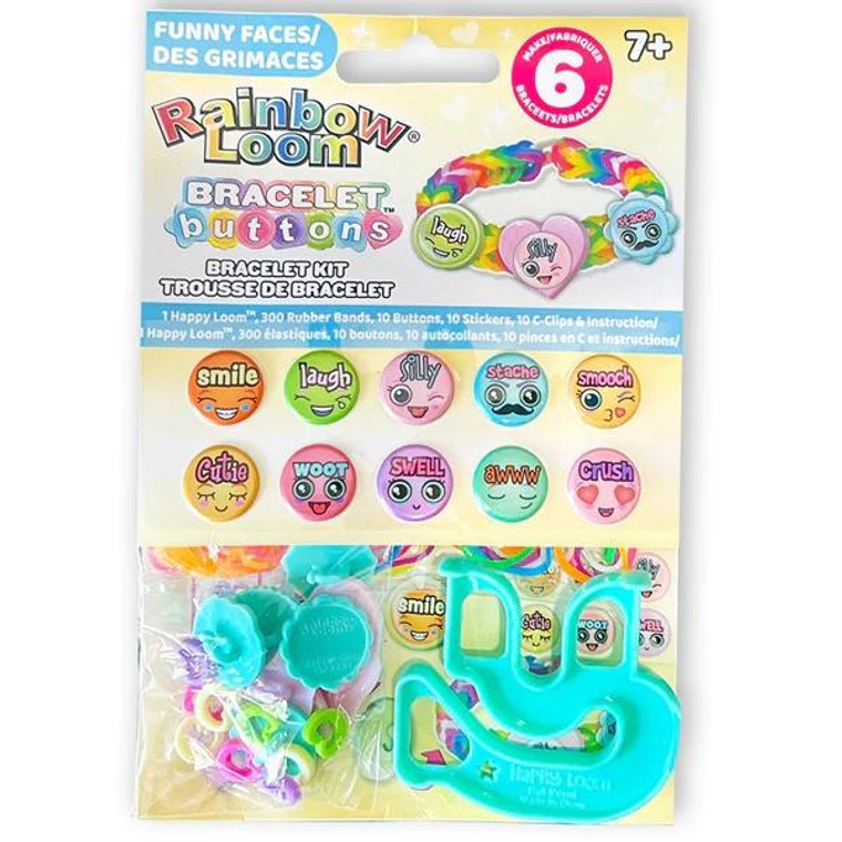 Choons Design Llc Rainbow Loom Funny Faces Bracelet Buttons - 812317025276