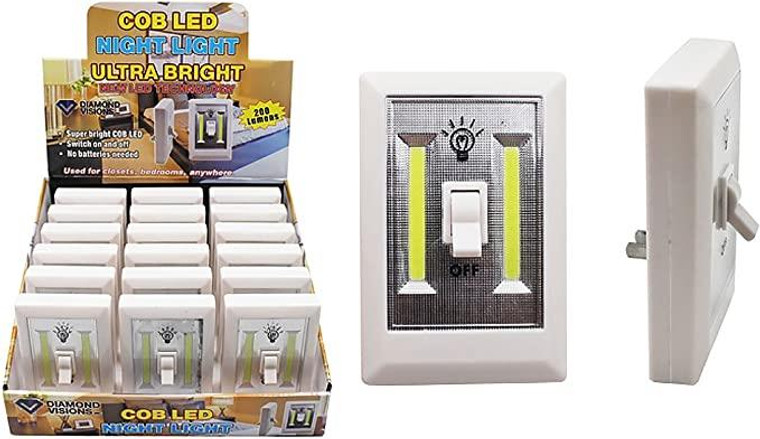 Diamond Visions COB LED Plug-in Light Switch in White Case - 856434018988