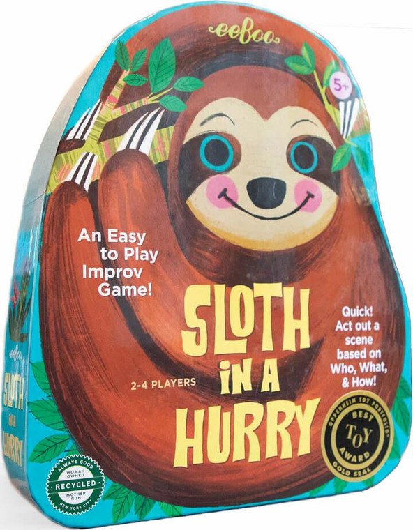Eeboo Sloth in a Hurry Shaped Spinner Game - 689196513763