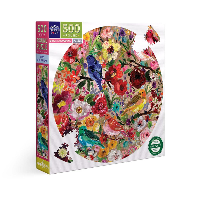 Eeboo Birds & Bloom Puzzle 500pc - 689196514319