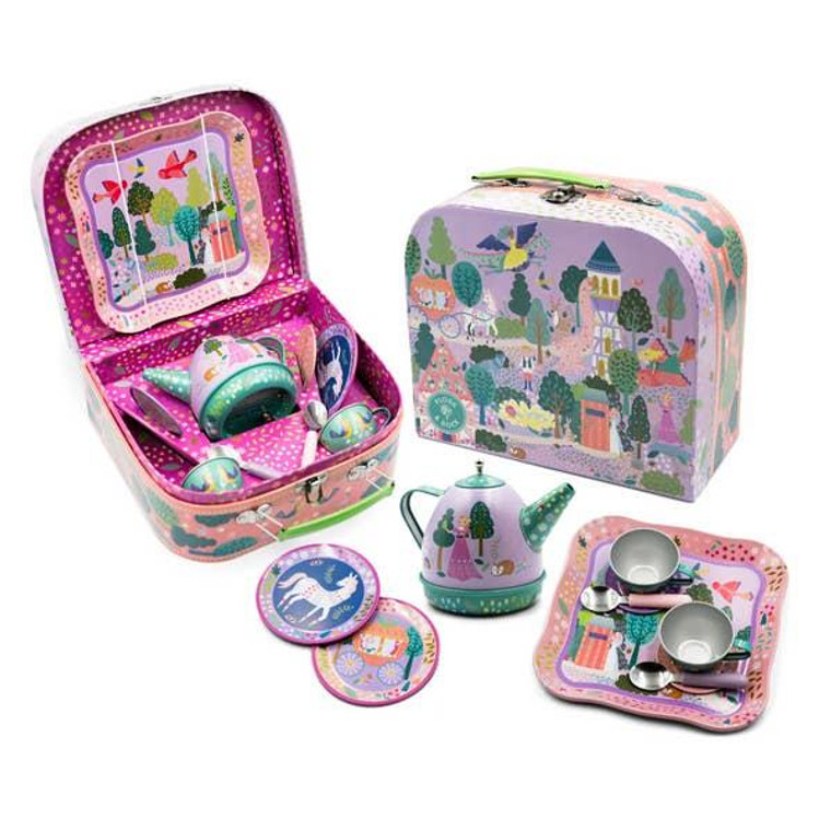 Floss & Rock Fairy Tale 11 Piece Musical Tin Tea Set - 5055166358385