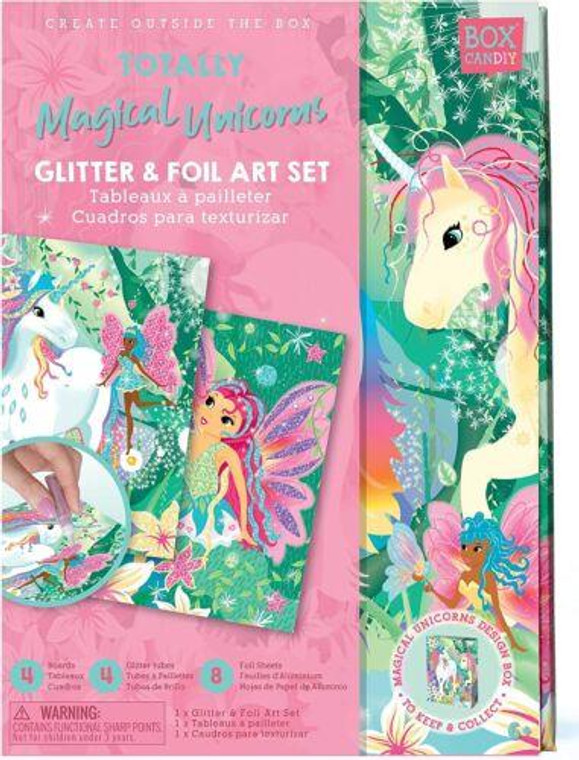 Handstand Kitchen Totally Magical Unicorns Glitter and Foil Art Set - 850017368798