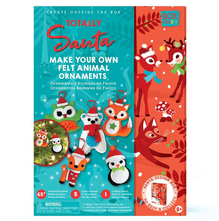 Handstand Kitchen Totally Santa Make Your Own Felt Animal Ornaments - 850026946451