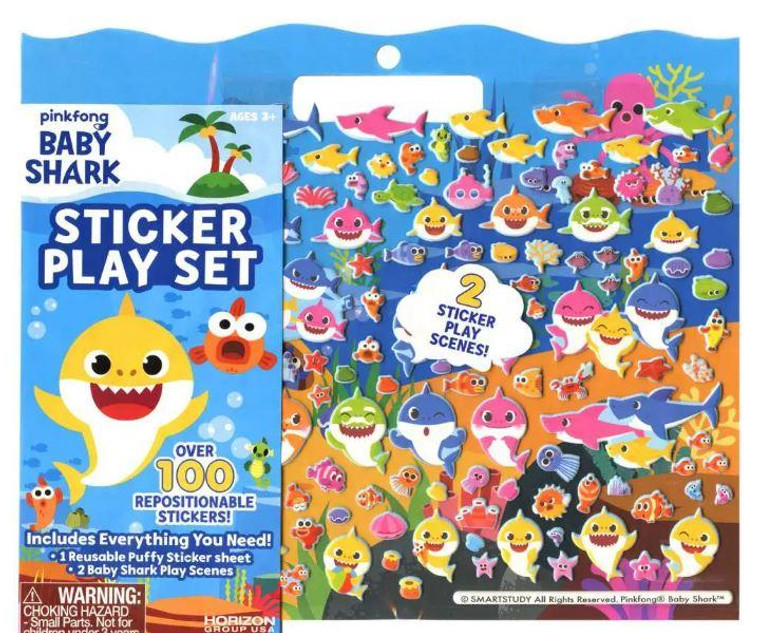 Horizon Art Group Pinkfong Baby Shark Sticker Play Set - 765940996850