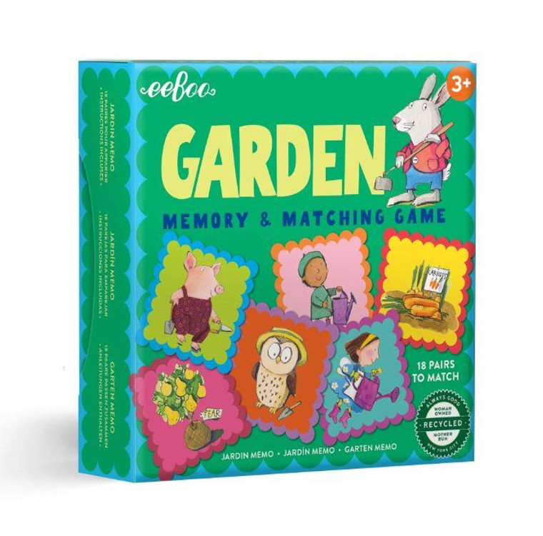 Eeboo Garden Little Square Memory Game - 689196514289