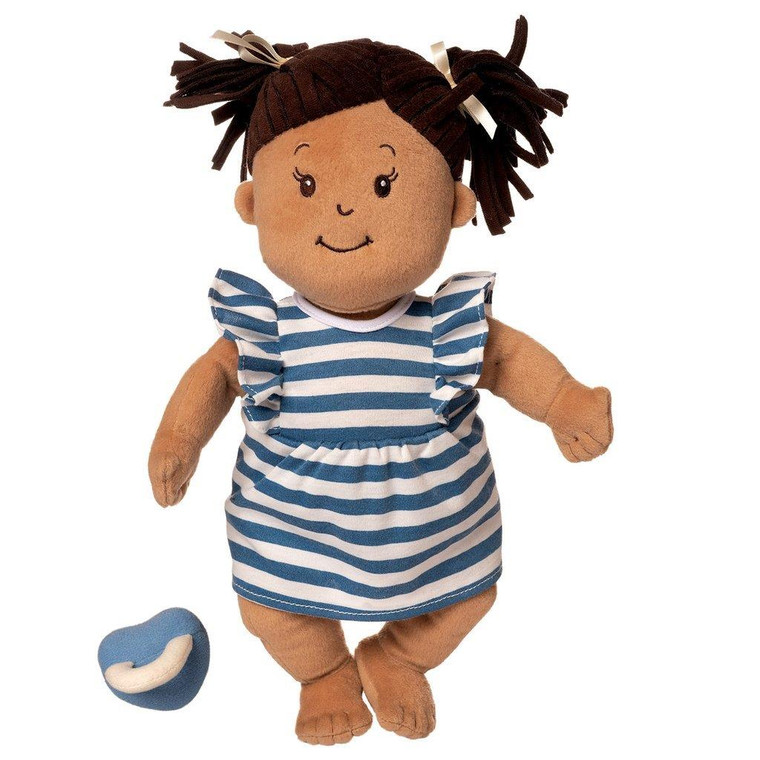 Manhattan Toy Comp Baby Stella Beige Doll with Brown Pigtails - 011964496310