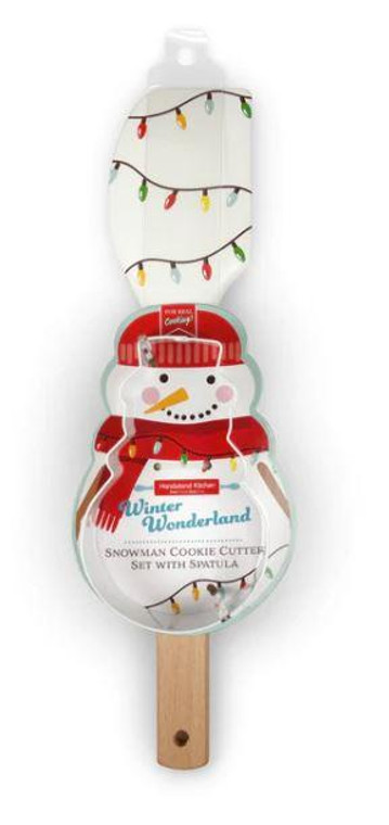 Handstand Kitchen Winter Wonderland Snowman Cookie Cutter Set with Spatula - 850017368347