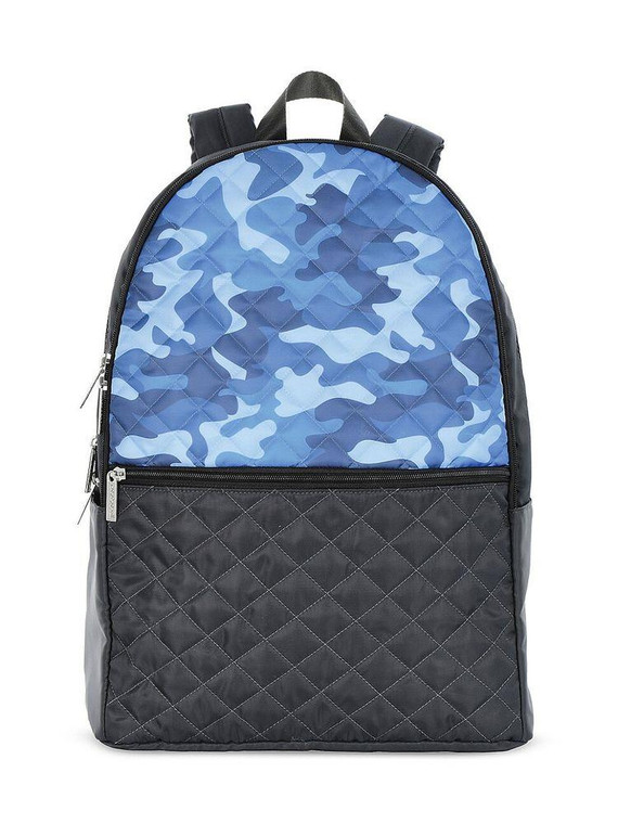 Minespress Inc. Blue Camo Quilted Backpack - 810066214460