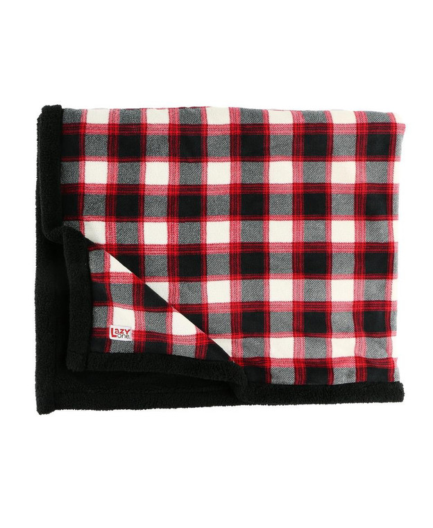 Lazy One Black Plaid Blanket - 841654189235