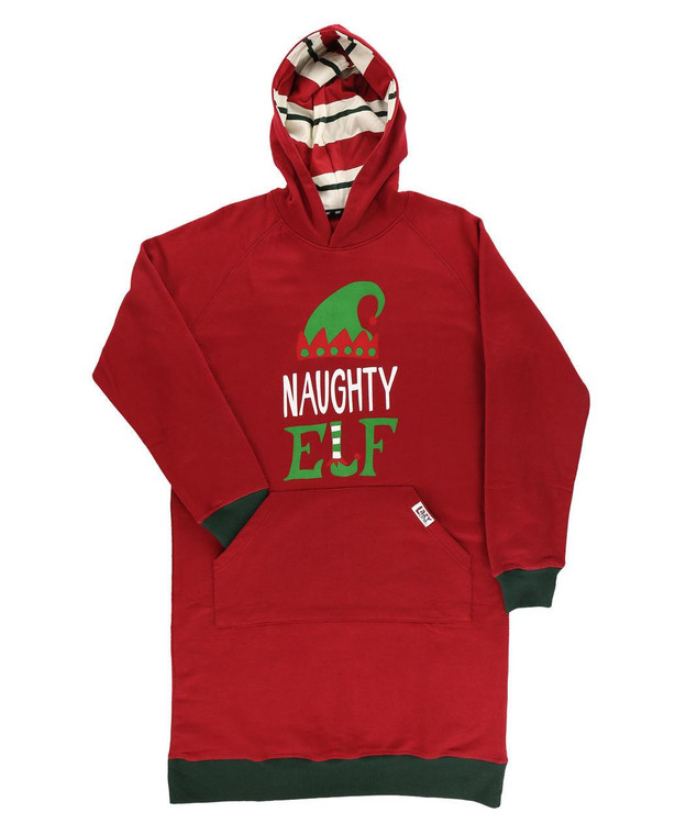 Lazy One Naughty Elf Sleep Hoodie - 841654193386