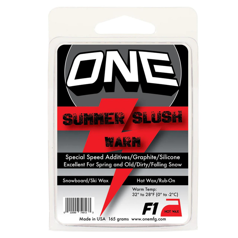 One Ball Jay F1 Summer Slush Snowboard / Ski Wax - Spring Snow Conditions - 022099746133