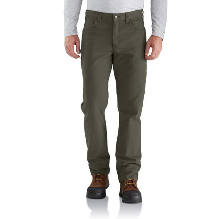 Carhartt Rugged Flex® Relaxed Fit Canvas 5-Pocket Work Pant - Moss - 195836089258