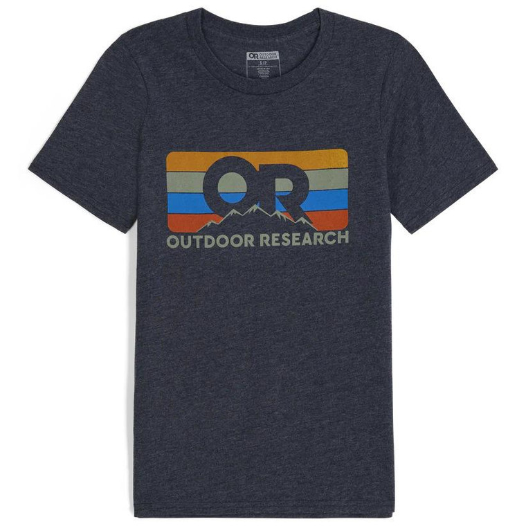 Outdoor Research Advocate Stripe T Shirt - Dark Navy - 196773051858