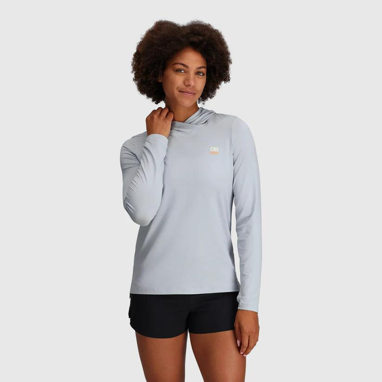 Outdoor Research Women's ActiveIce Sun Hoodie - Titanium - 727602907987