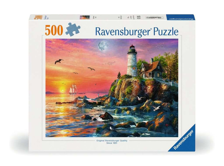 Ravensburger Lighthouse at Sunset - 500 pc. Puzzle - 4005555002178