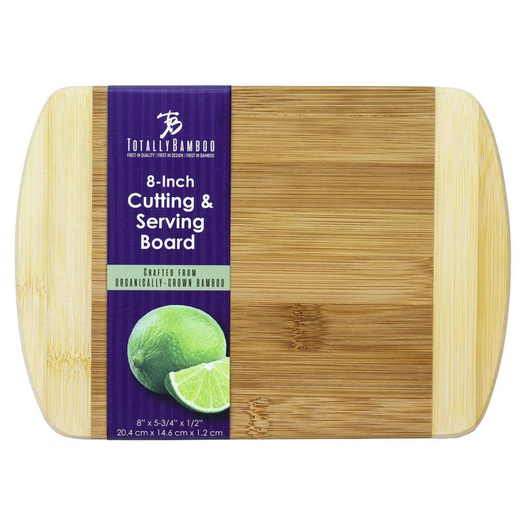 Totally Bamboo Two-Tone Bar Prep Cutting Board - 8" x 5-3/4" x 1/2" - 875118008329