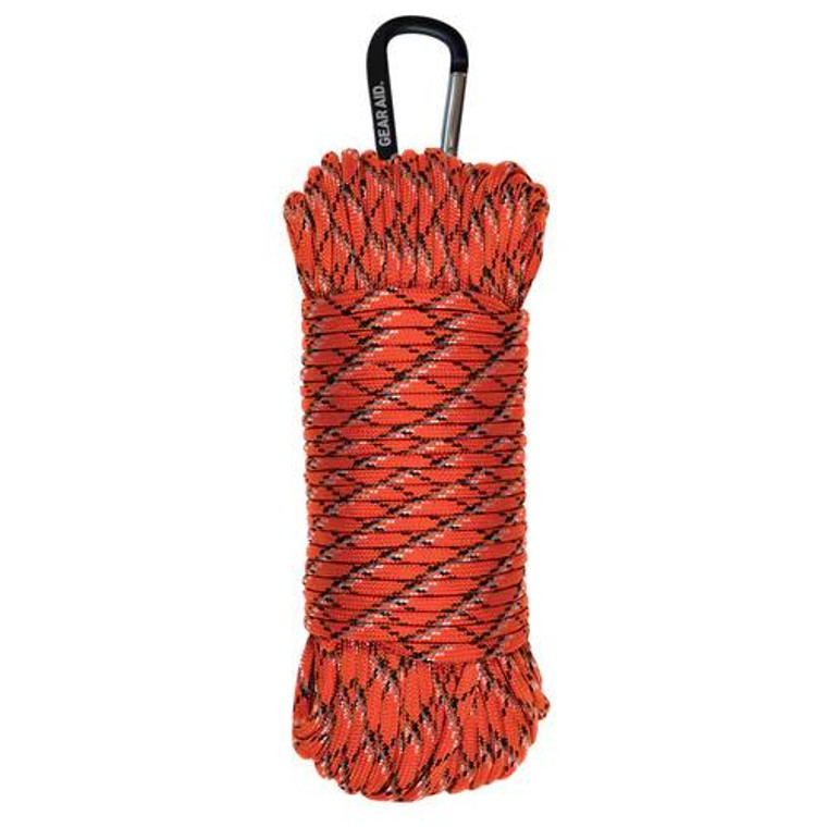 Gear Aid Inc. Heavy-Duty 550 Paracord 100ft  - Reflective Orange - 021563806915