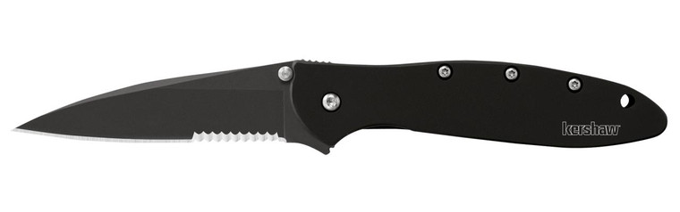 Kershaw Knives Leek - Black, Serrated - 087171166148