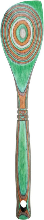 Island Bamboo Mint 12" Pakkawood Corner Spoon - 096444415258
