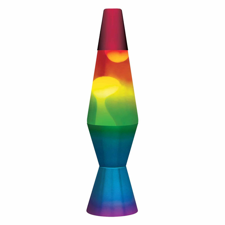 Schylling 11.5" LAVA Lamp Rainbow – White/Tricolor - 047162019822