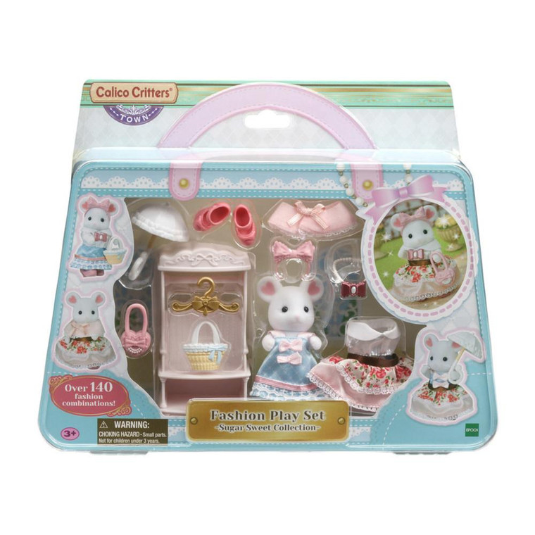 Epoch Everlasting Calico Critters Fashion Playset – Sugar Sweet Collection - 020373230514