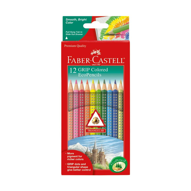 Faber Castell 12 Grip Colored EcoPencils - 092633702734