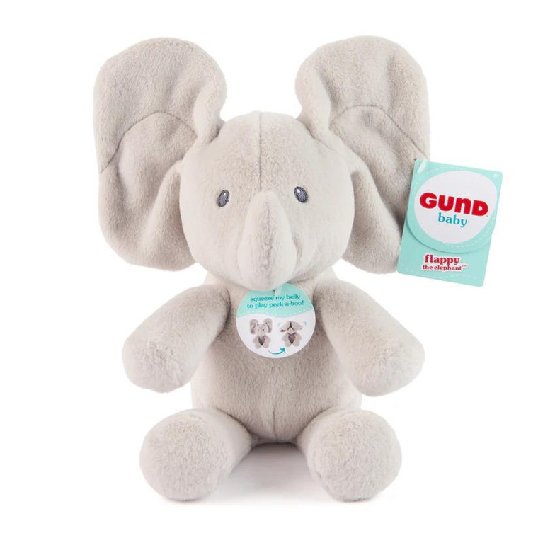 Gund Peek-a-Boo Flappy the Elephant, 7 in - 681147038868