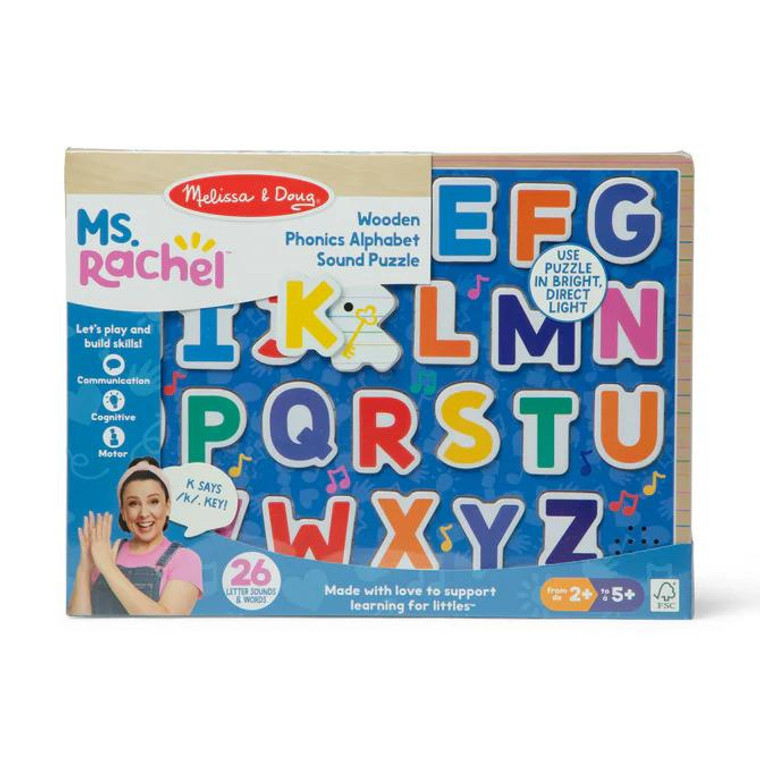 Mellissa & Doug Ms. Rachel™ Wooden Phonics Alphabet Sound Puzzle - 24 Pieces - 000772503792 Mellissa & Doug Ms. Rachel™ Wooden Phonics Alphabet Sound Puzzle - 24 Pieces - 000772503792