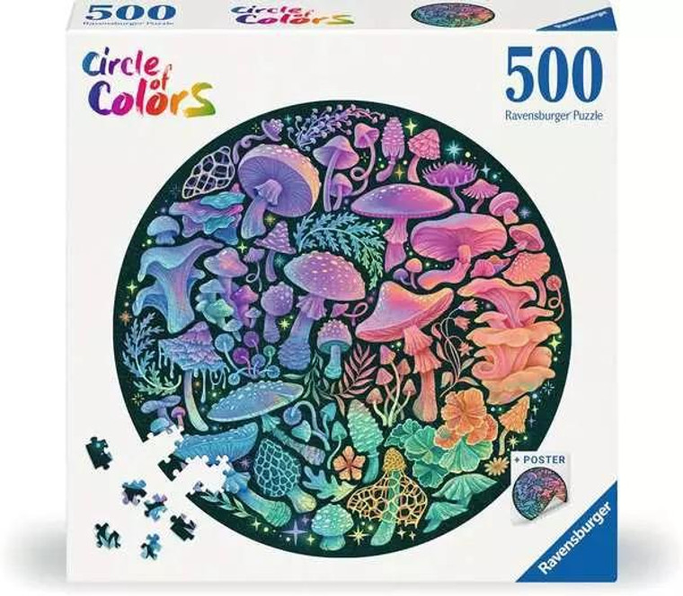 Ravensburger Jigsaw Puzzle Circle of Colors - Mushrooms - 500 Pieces Puzzle - 4005555008224