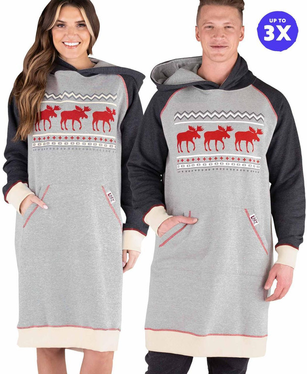 Lazy One Cabin Moose Sleep Hoodie - 841654165321