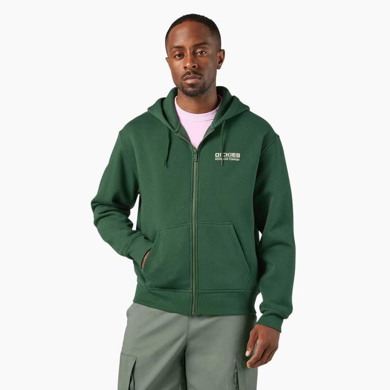 Dickies Bolivar Zip Hoodie - Pine Needle Green - 196520844474