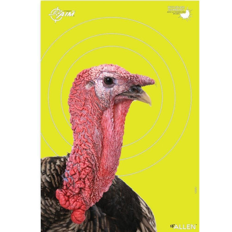 Allen Co, Inc. EZ Aim Splash Reactive Turkey Paper Targets - 8 pack - 026509046752