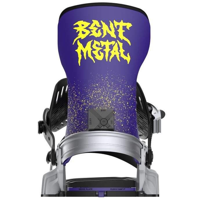 BENT L TRANSFER 24-25 スノーボードビンディングM Bent Metal 2025 Transfer Snowboard Bindings - Grey/Purple
