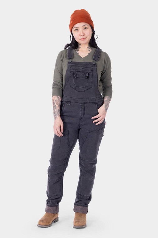 Dovetail Freshley HOTSWAP™ Drop Seat Thermal Denim Overalls - Black - 840130569417