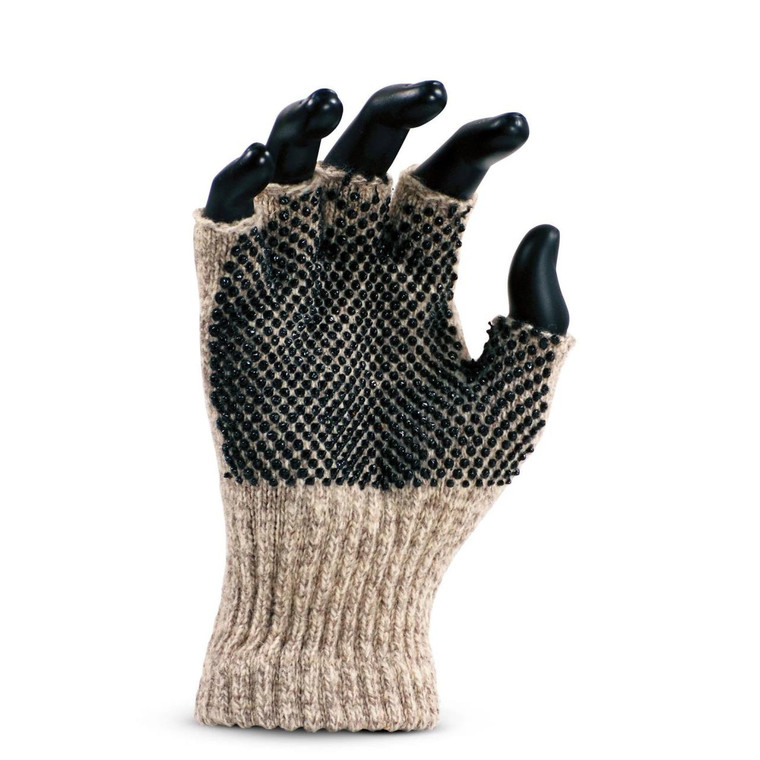 Fox River Mills Handwear Gripper Medium Weight Fingerless Glove - Brown tweed - 087839092000