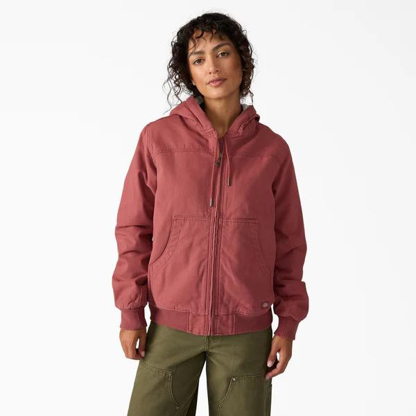 Dickies Women's Fleece Lined Duck Canvas Jacket - Apple Butter - 196520823233