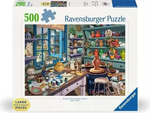 Ravensburger Jigsaw Puzzle Pottery Studio Sanctuary - 500 Large Pieces Pieces Puzzle - 4005555013570
