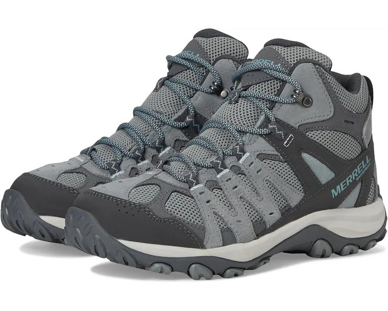 Merrell Womens Accentor 3 Mid Waterproof - Monument Gray - 195020654705