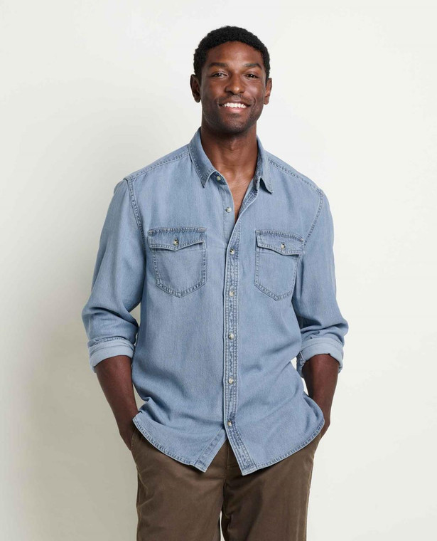 Toad & Co. Men's Piñon Soft Denim Shirt - 194856325469