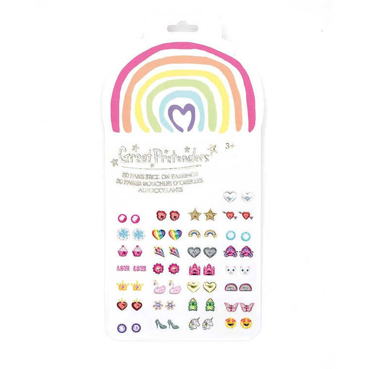 Rainbow Love Sticker Earings - 771877875069